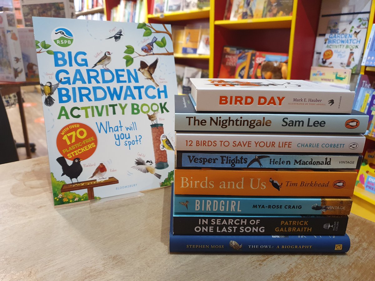 Prepare for the #BigGardenBirdWatch with our lovely collection of bird books , including the official activity book to encourage the little ones. Visit the @RSPBEngland website to register & join the world's largest garden wildlife survey 26-28th January. #birdspotting