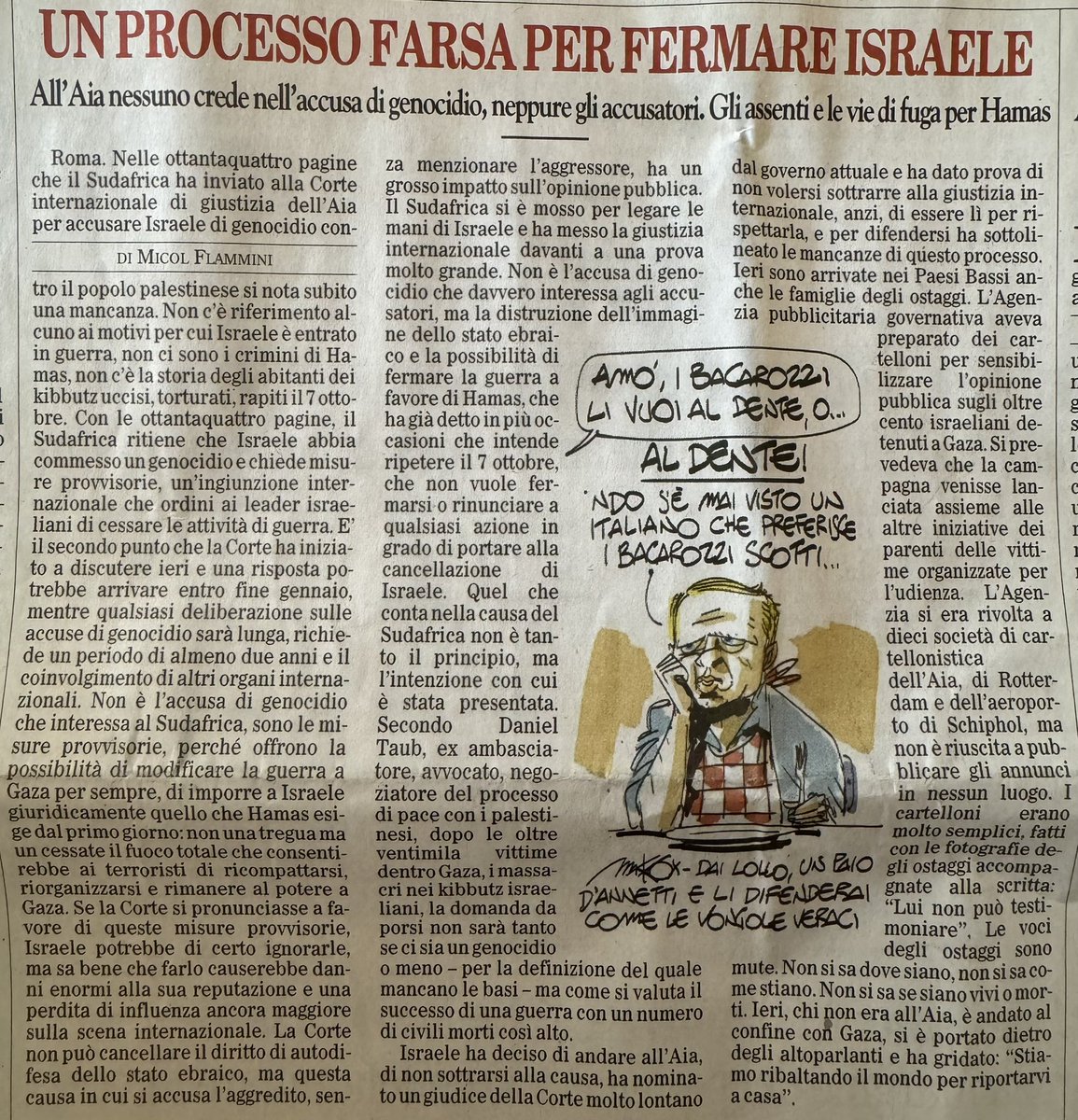 fuscoguido's tweet photo. Un processo farsa per fermare Israele. @Micol_Fla oggi su @ilfoglio_it   Da leggere. https://t.co/S32cXRZAGa