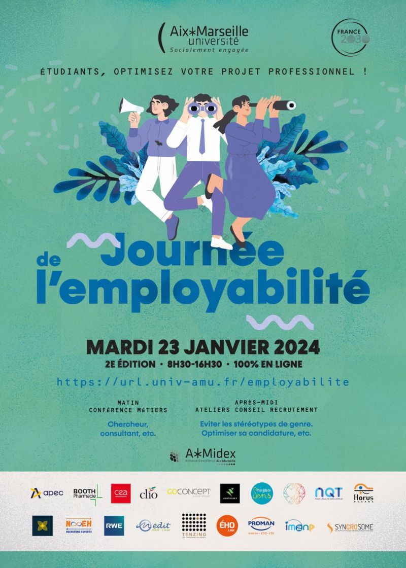 2ème édition de la Journée de l'Employabilité : table ronde "Les métiers de la Pharmacie" le 23/01/24 avec <a href="/NGrangier_NG/">Nicolas Grangier</a> , <a href="/StephaneHonore/">Stéphane Honoré</a> et Camille Guérin &amp; Mélissa Dauman <a href="/HorusPharma06/">Horus Pharma</a> 
RDV =&gt;  lnkd.in/dx6QHgXX 
<a href="/MarseilleAlee/">Alee Marseille</a> @univamu <a href="/Ordre_Pharma/">Ordre national des pharmaciens</a> <a href="/aphm_actu/">AP-HM - Hôpitaux Universitaires de Marseille</a>