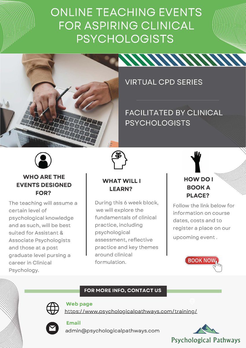 We are excited to let you know about our six week CPD event on the fundamentals of clinical practice for aspiring clinical psychologists. You can find more information on our website.