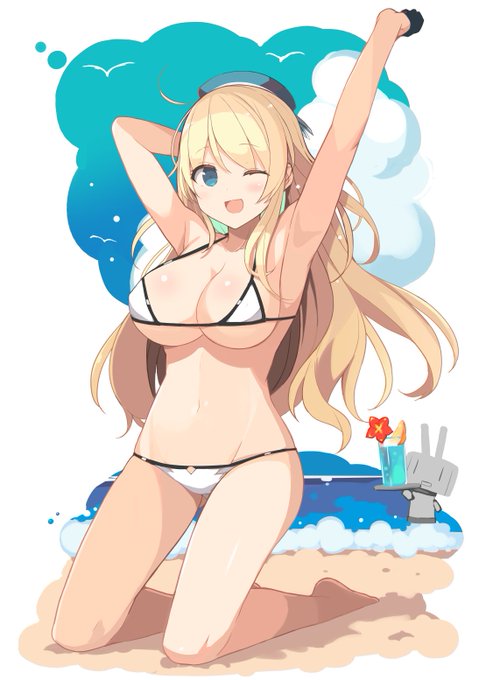 今年こそ自前の水着愛宕。 #艦これ 