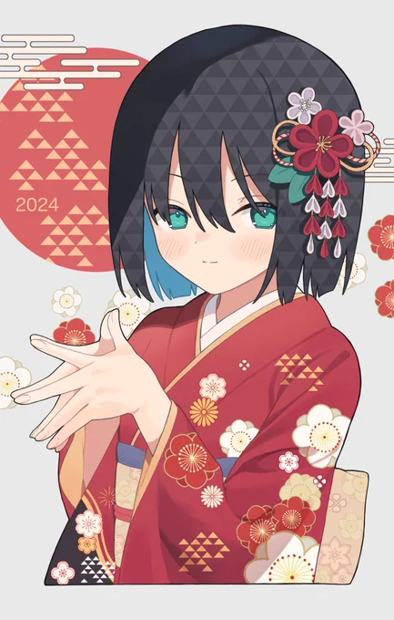 遅くなりましたが あけおめ絵描きました