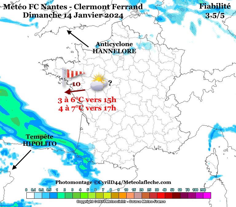 CyrilD44's tweet photo. Point #météo #FCNCF63 ; temps assez classique.
Avec l'anticyclone #HANNELORE qui n'a plus vraiment d'autorité, la #tempête #HIPOLITO tenterait une percée dans la défense des hautes pressions. D'où un ensoleillement aléatoire et un vent paresseux pour une reprise de la #Ligue1 https://t.co/kRyoPDU54p