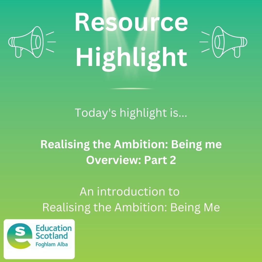 Part 2 of our introduction to Realising the Ambition: Being me, the national practice guidance for early years (0-8) in Scotland. youtu.be/ij3y1cb8aWk?fe…