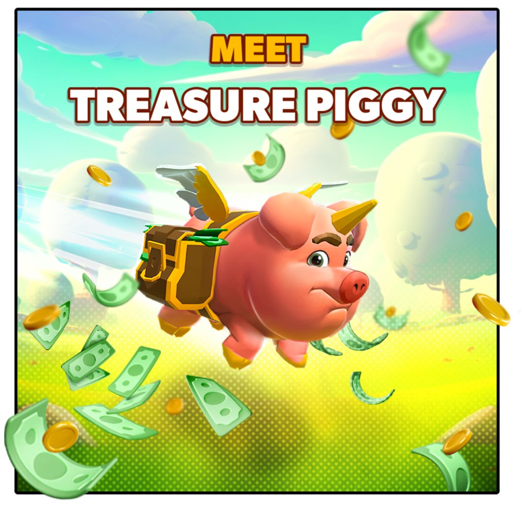 This is the treasure piggy. 🐷 Hunt it down to win real cash. Keep your eyes peeled because these piggies will pop up at unpredictable moments! #MadRaidGame #PlaytoEarn #PlayandEarn