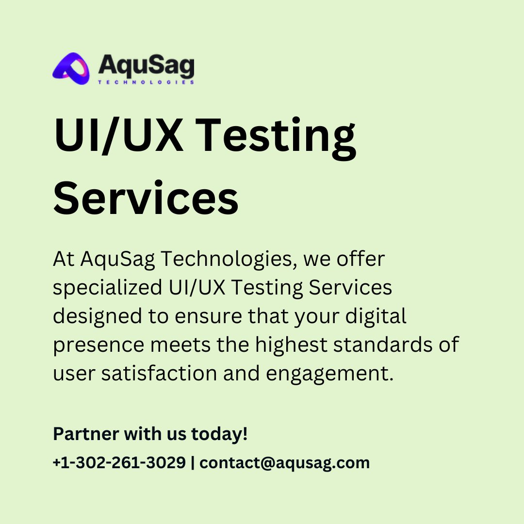 aqusag's tweet image. UI/UX Testing Services

In today&apos;s competitive digital landscape, user experience (UX) and user interface (UI) design are key factors in the success of your website or application. 

🔗 aqusag.com/ui-ux-testing

#DigitalDesignExcellence #UXUIInnovation  #UIUXTesting