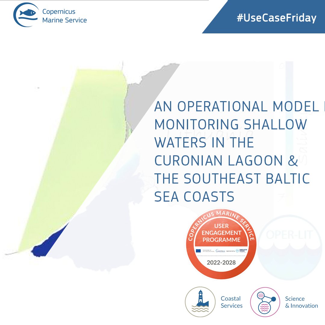 CMEMS_EU's tweet photo. #CopernicusMarine🎯 #UseCaseFriday
Using our #OpenData, the University of Klaipeda has developed a new service providing 5⃣-day forecasts of water conditions in #Lithuanian 🇱🇹coastal areas, with a particular focus on the Curonian Lagoon 🌊
Read more 👇https://t.co/D3tKk4iM31 https://t.co/t77QVzgvuc