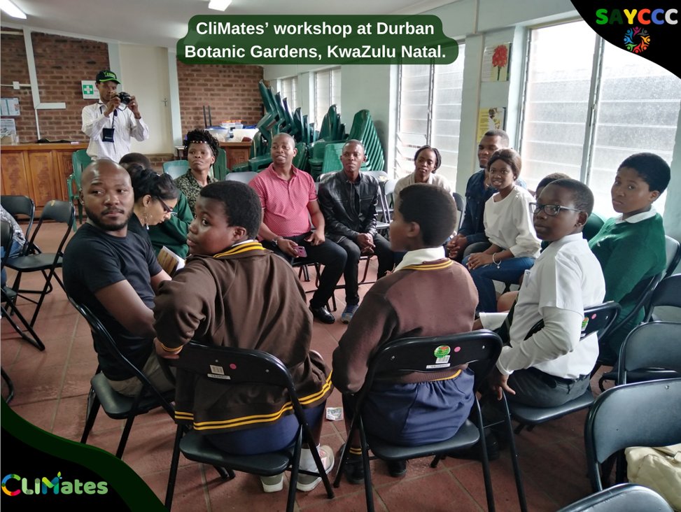 CliMates’ workshop at Durban Botanic Gardens, in KwaZulu Natal. #ClimateJustice #Youth #Africa #StopEcocide #EndEcocide #Y4EL