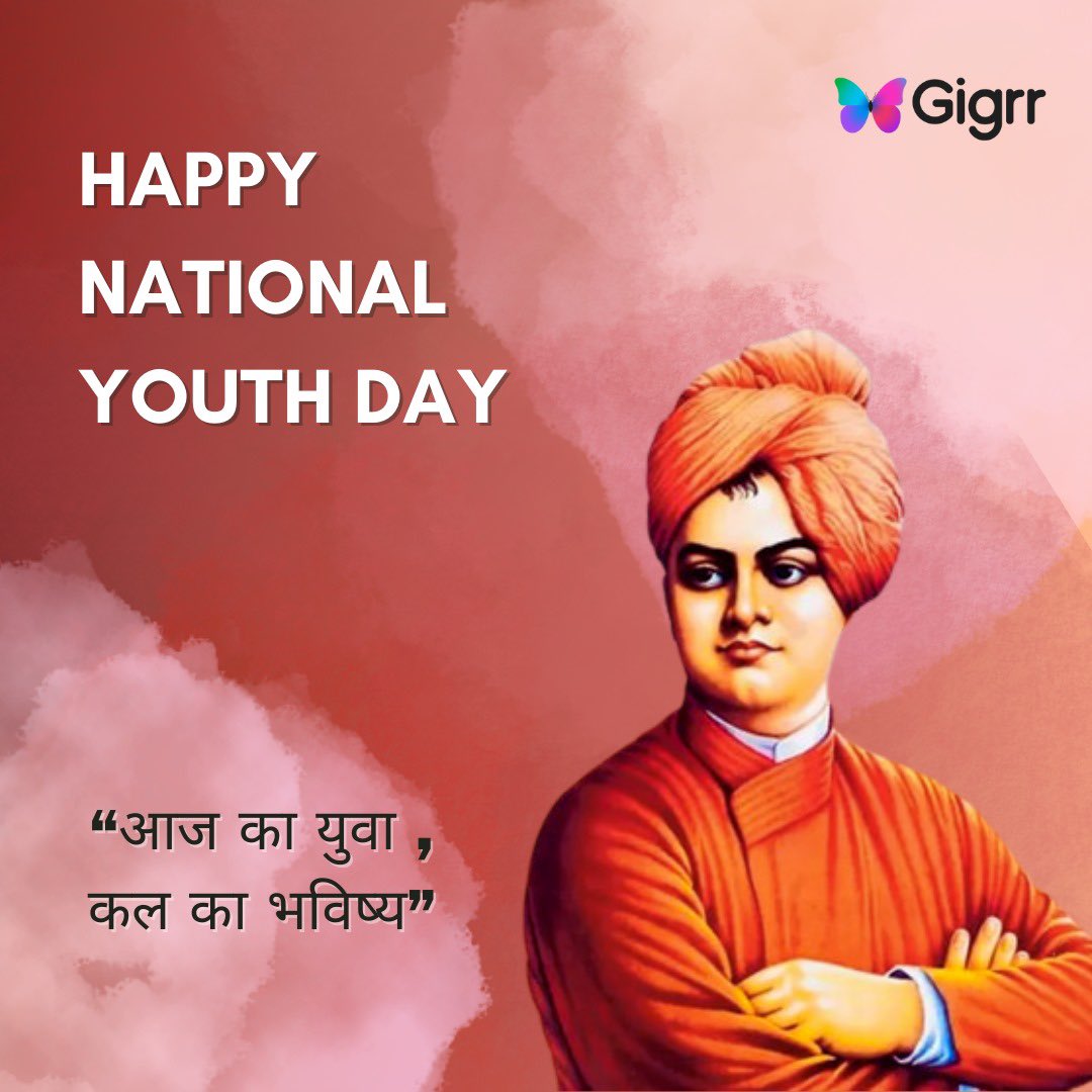 Happy National Youth day ✨
.
Yuva, Gigrr ke saath judkar apne kal ka bhavishya banayein! Gigrr app se paayein hyperlocal aur instant blue-collar jobs! 😄
.
.
#youthday #nationalyouthday #gigrrnow