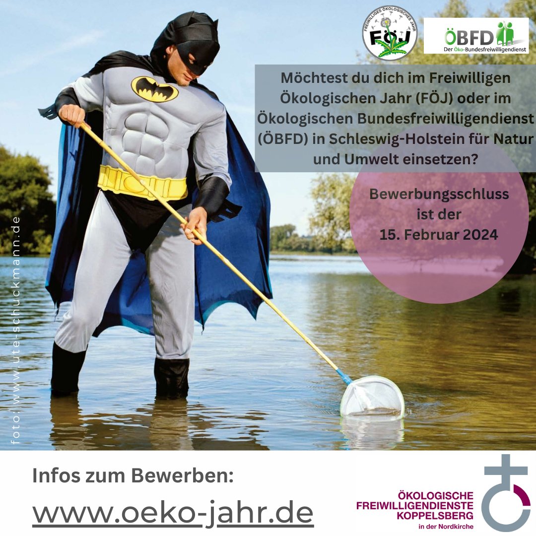 Hallo Held*innen! 
Seid ihr auf der Suche nach abenteuerlichen Wegen, unserer Umwelt unter die Arme zu greifen? Dann haben wir was für euch! Wie wär's mit #FÖJ oder #ÖBFD in Schleswig-Holstein? 
Also, worauf wartet ihr noch? Lasst uns die Umwelt retten! 
oeko-jahr.de/bewerben-fuer-…