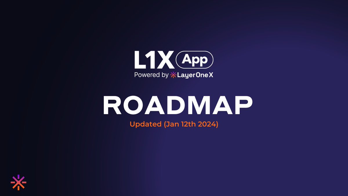 L1X Fam! Layer One X is coming with juicy News!

Check out the updated #Roadmap - Buckle up for what is coming!

l1xapp.com/swap/roadmap 

The future is #LayerOneX