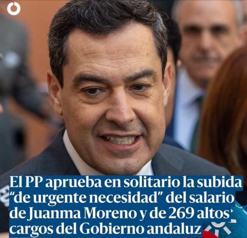 LOBEZNOnoLOBATO's tweet photo. El día que se sepa la 💩 que rodea a los políticos y asesores con los sueldos que cobran estalla el país.
Sueldos por encima de sus posibilidades.
Alcaldes, diputados, concejales, senadores. Tropas de asesores. Chiringuitos.
Moreno Bonilla uno de tantos. https://t.co/vtqGVIpOHn