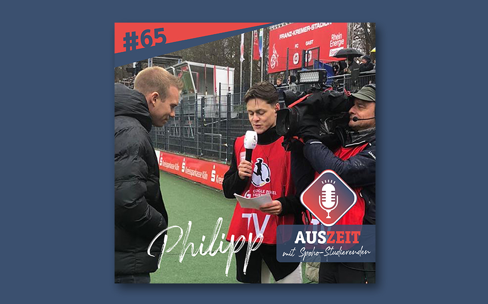 SpohoKoeln's tweet image. #Spoho-Student Philipp studiert #Sportjournalismus und darf im Rahmen eines Seminar-Projekts mit anderen ausgewählten Studierenden in der  Frauen-Fußballbundesliga Interviews mit den Profis führen. Im  Podcast #Auszeit erzählt er von seinen Erfahrungen: spoti.fi/3SgvVh9