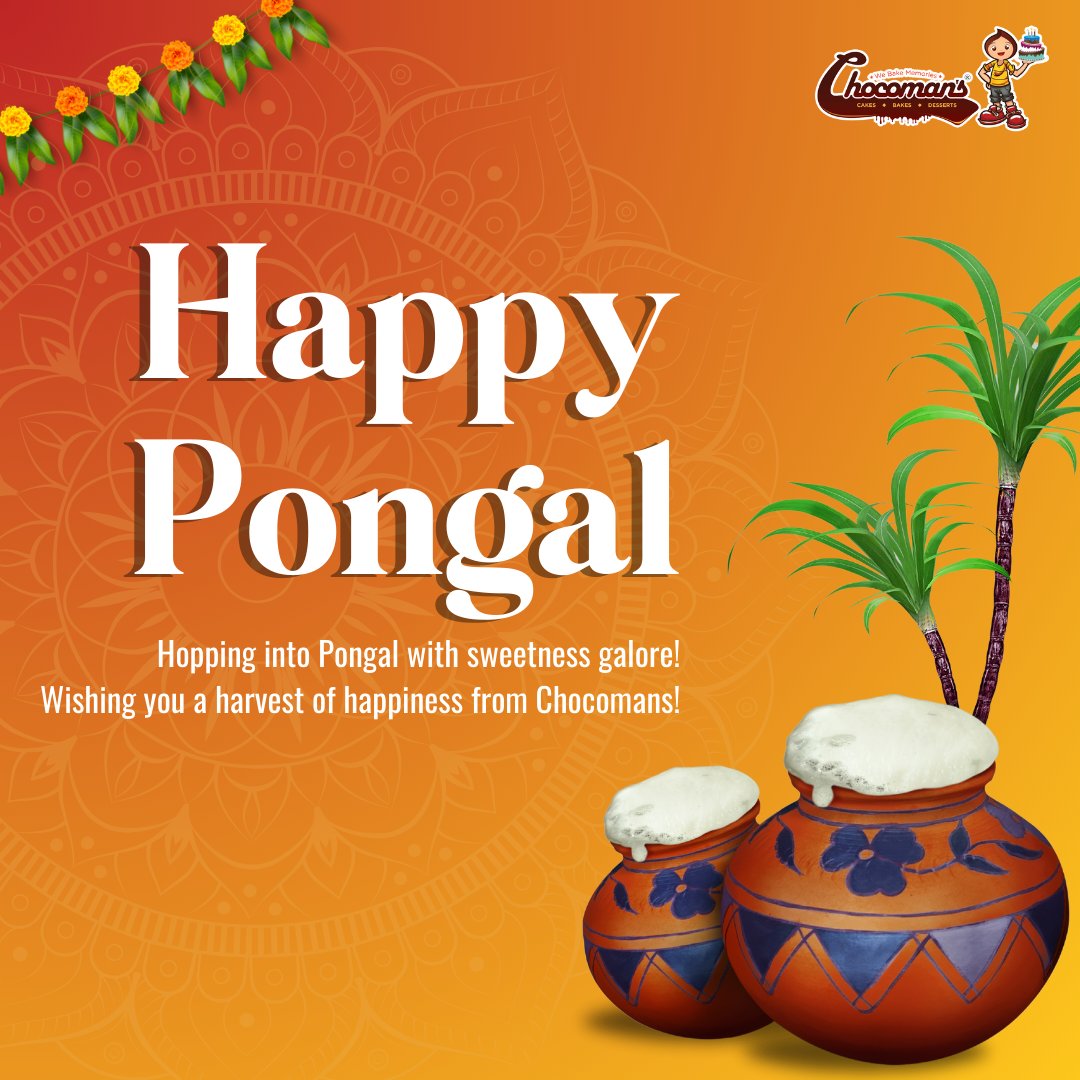 check1sight's tweet photo. Celebrate the harvest festival with sweetness from Chocomans🌾What's your favorite Pongal tradition? Share in the comments below and tag a friend to spread the sweetness! Let's make this Pongal one to remember! 🍰✨#chocomans #Pongal2024 #pongalwishes #celebration #chennai https://t.co/WBikj1RKWV