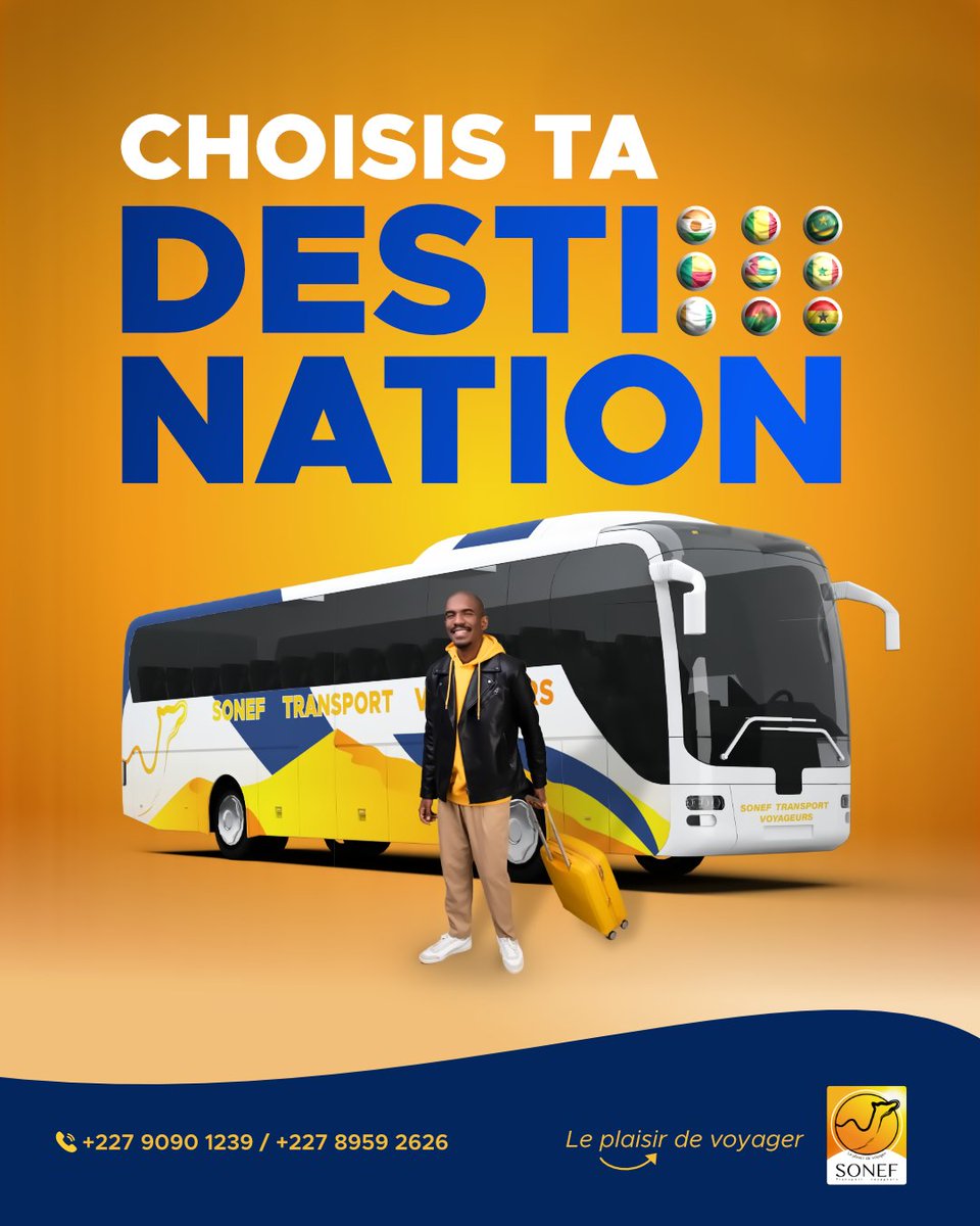 Sonefstv's tweet photo. 📷 Niger 📷 Mali 📷 Mauritanie  📷 Burkina Faso 📷 Bénin 📷 Côte d’Ivoire 📷 Sénégal 📷 Ghana 📷 Togo
𝗖𝗛𝗢𝗜𝗦𝗜𝗦𝗦𝗘𝗭 𝗩𝗢𝗧𝗥𝗘 𝗗𝗘𝗦𝗧𝗜𝗡𝗔𝗧𝗜𝗢𝗡
#LePlaisirDeVoyager
#SONEF #Mauritanie #Niger #Mali https://t.co/vNhMJbOU7a