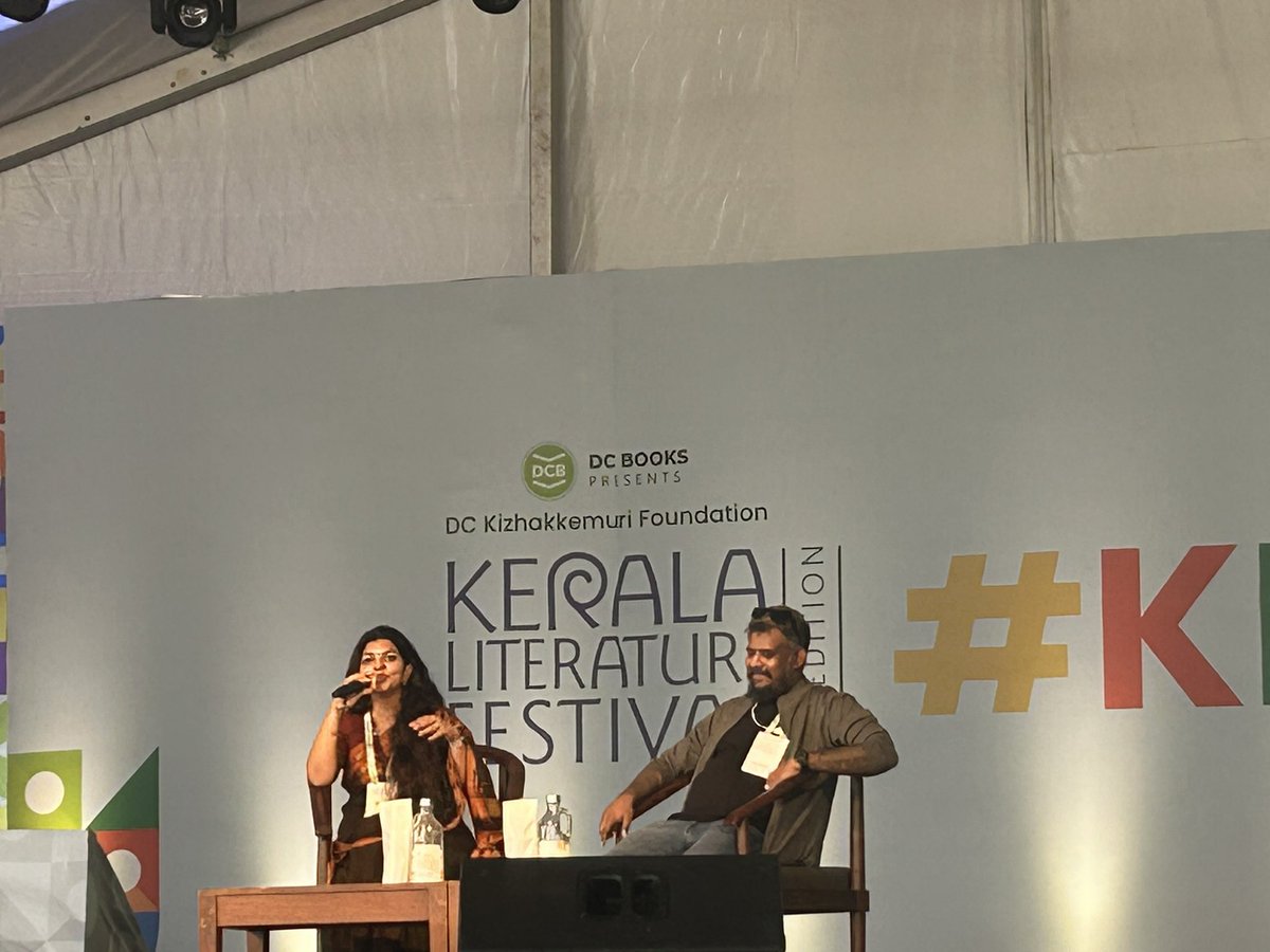 @harish_io slaying it at #klf - quoting ‘Tradition is peer pressure from the dead.’ A no-holds-barred conversation on music that evolves, also sustains.