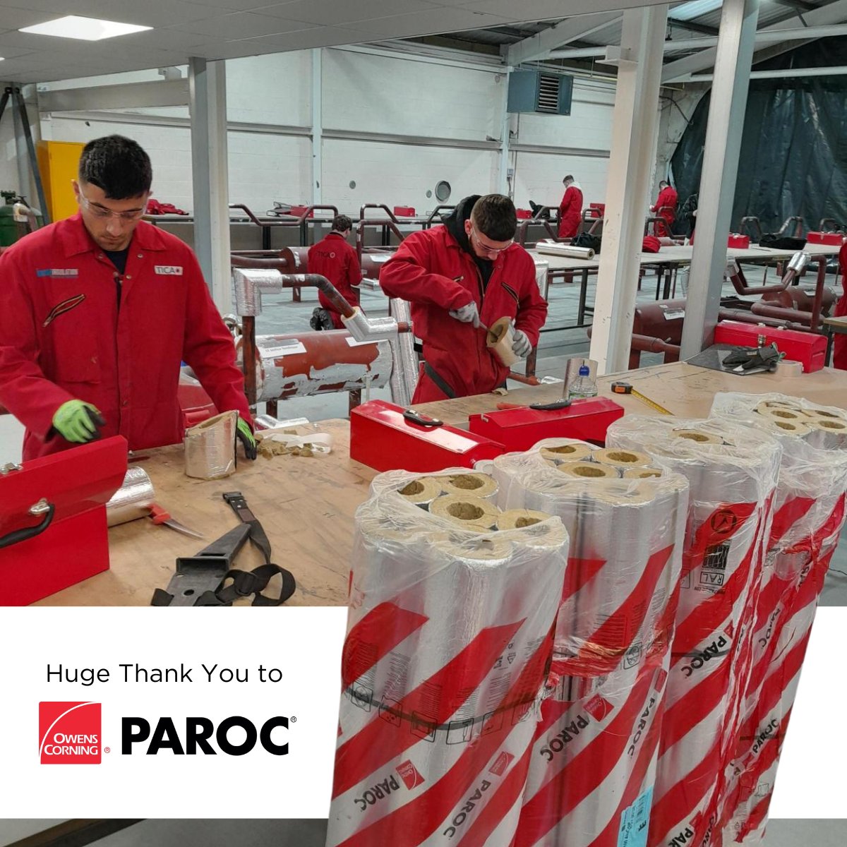 Thank you to PAROC for their generous donation of materials for our apprentices! We're thrilled to see our new apprentices putting the donated materials to good use and wanted to express our gratitude for the invaluable support. 

#Paroc #Apprenticeships #ThermalInsulation