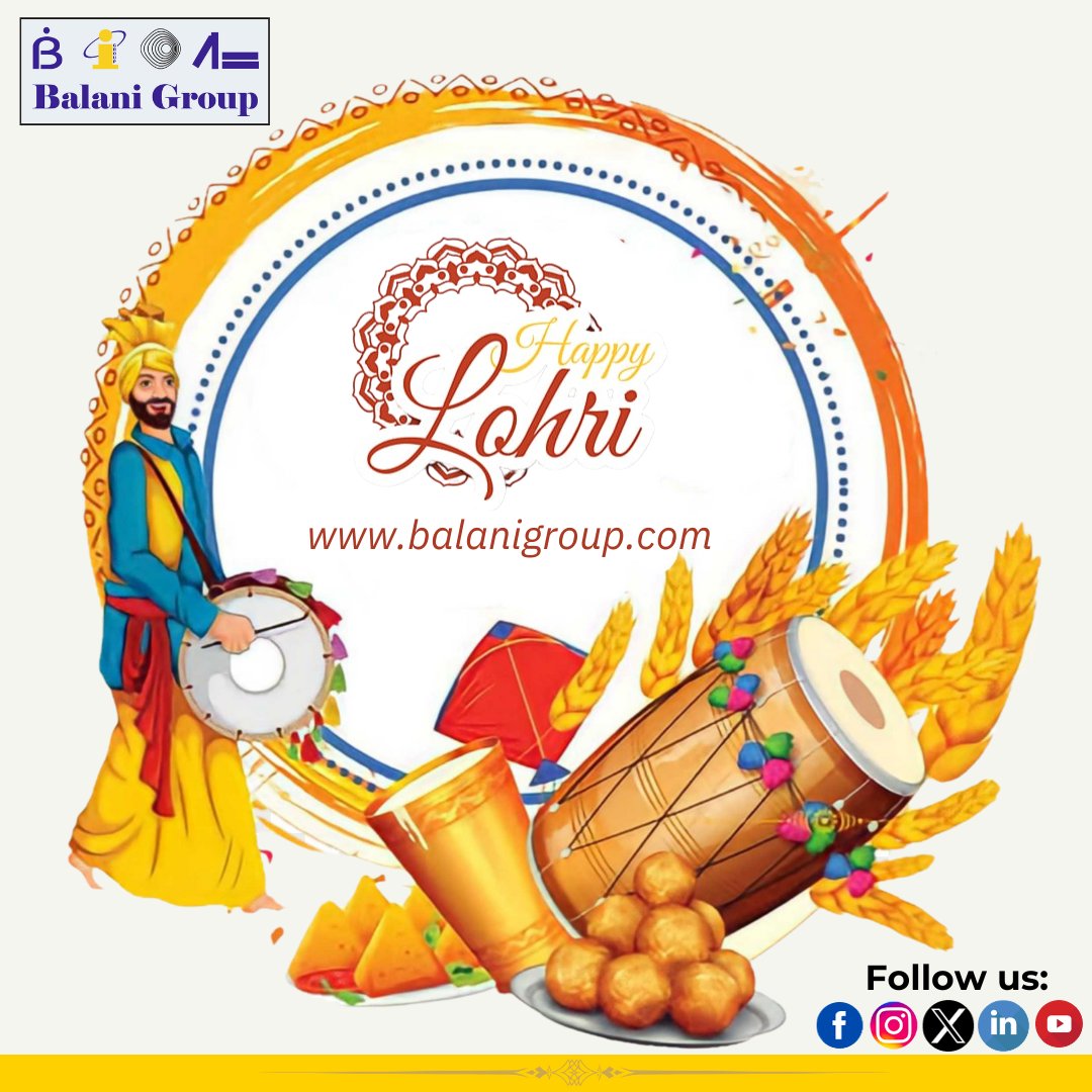 balaniinfotech's tweet photo. Sparkle of sugarcane, rhythm of dhol, warmth of bonfires, sweetness of rewri – may your Lohri be ablaze with joy!
.
.
.
#HappyLohri #balanigroup #BalaniInfotech https://t.co/XeR8dyvtyc