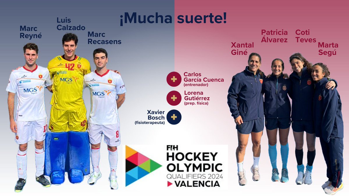 🏑Arranca el Preolímpico de Hockey que se disputará en Valencia del 13 al 21 de enero. 

Los diez representantes de nuestro Club están preparados para debutar este sábado con sus respectivas selecciones. 

¡Mucha suerte en vuestro camino hacia Paris 2024!

#objetivopreolimpico