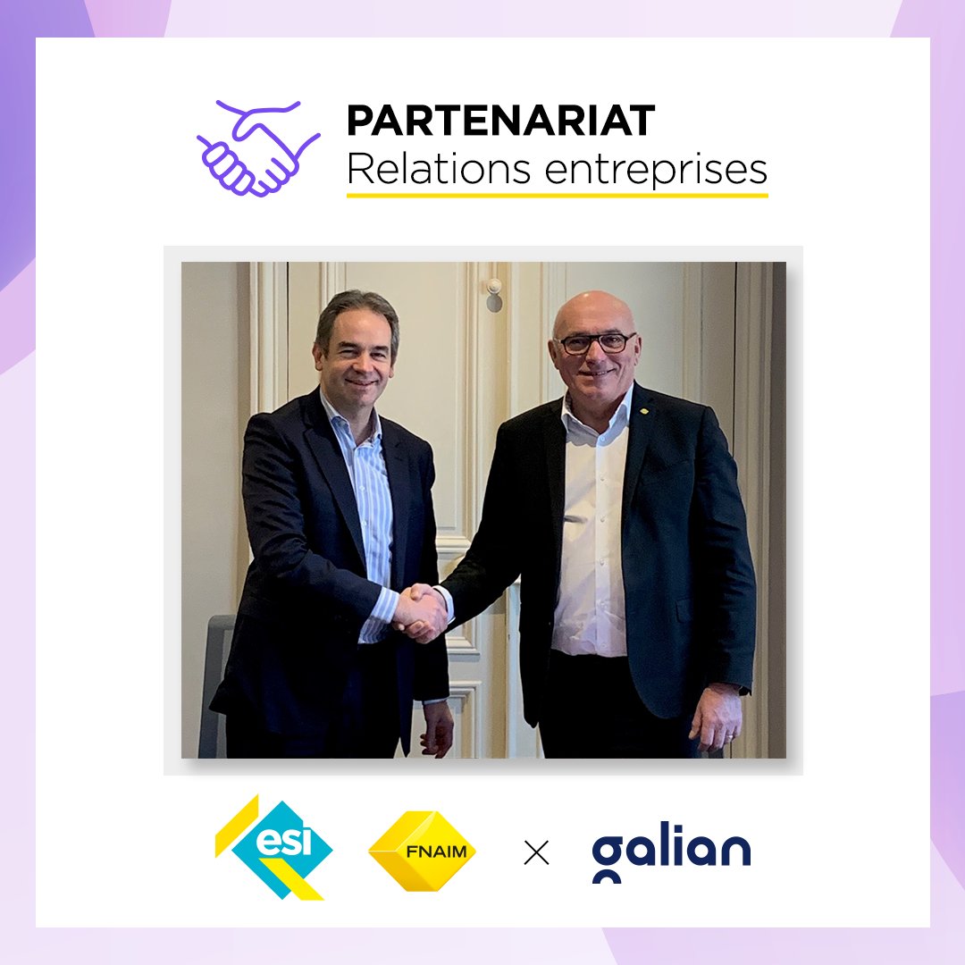 L’ESI et la <a href="/FNAIM/">FNAIM</a> se réjouissent du nouveau partenariat stratégique avec <a href="/GALIAN/">life</a>,  leader de la garantie financière ! 🤝

Une opportunité pour les étudiants et professionnels de l'immobilier de créer des liens privilégiés avec un leader de l'assurance pour faciliter l'emploi.