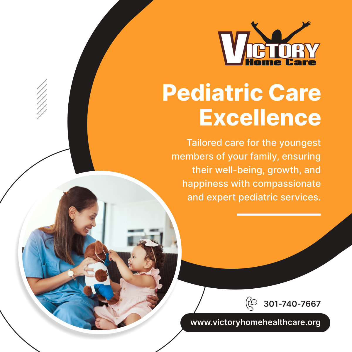 VictoryHC1's tweet image. Nurturing smiles, growth, and childhood memories, because every child deserves the best start in life. Our pediatric care is a commitment to their joy and well-being.

#PediatricCare #ChildsWellBeing #GaithersburgMD #HomeHealthCare #ExpertPediatricServices