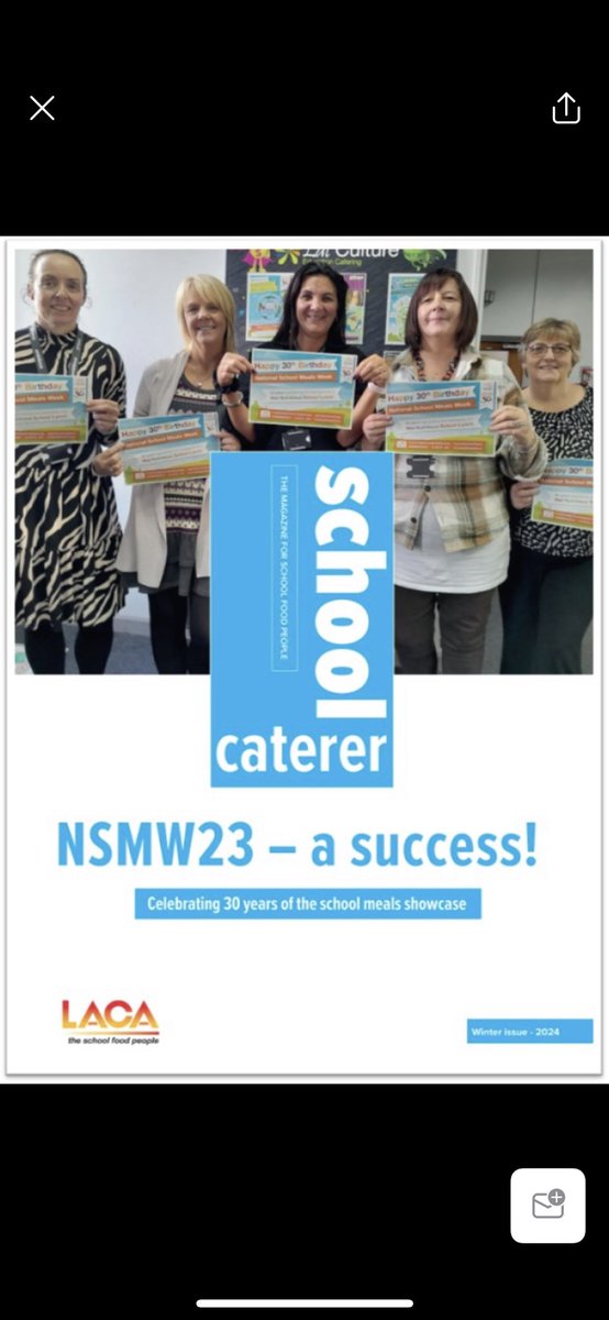 The latest edition of the School Caterer magazine has been published - online.fliphtml5.com/wzjtc/jzma/ We are delighted are proud to work with LACA on National School Meals Week – ‘Hold’ the front page 😊. Enjoy the read.
