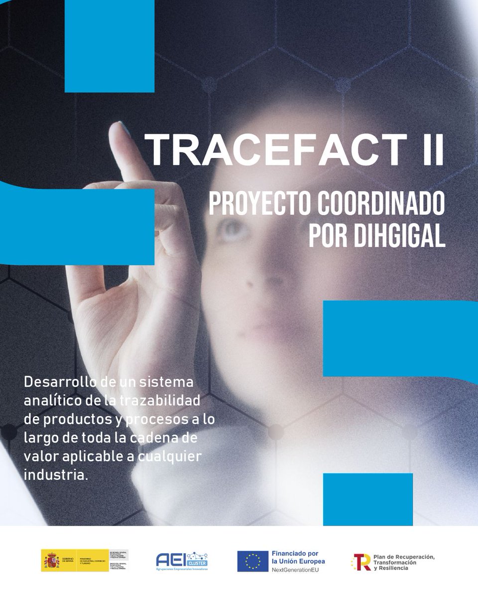 💡 TRACEFAT II 
Proyecto innovador en el que somos socios, está dirigido a incrementar la competitividad de todos los agentes de cualquier cadena de valor industrial. 

Liderado por <a href="/DIHGIGAL/">DIHGIGAL</a> y financiado por <a href="/minturgob/">Ministerio de Industria y Turismo</a> y la #UE en el marco de la convocatoria #AEIs2023.