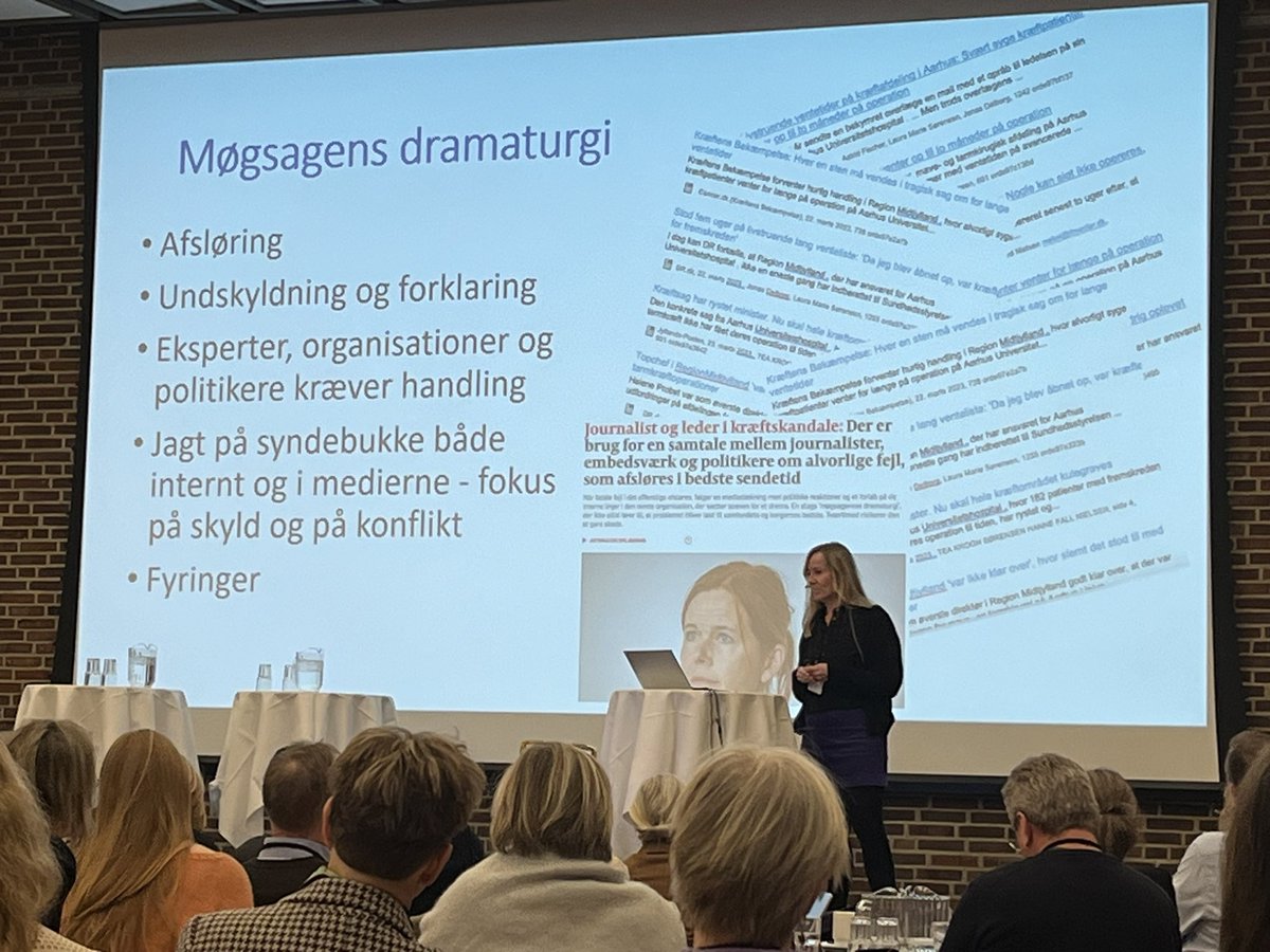 RHollesen's tweet photo. @KristinaLund5 giver tips og tricks til hvordan organisationer håndterer pressen konstruktivt, når skandalen er på vej eller ruller. Nøgleord er gennemsigtighed, åbenhed og fokus på løsninger. #DSKS #patientsikkerhed https://t.co/Wd5m6BMFIy