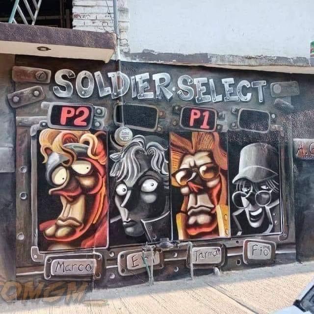 Lord_Arse's tweet photo. Metal Slug street art. https://t.co/rCAzOcdfRC