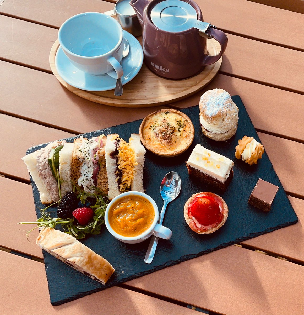 Beat the January blues with our delicious afternoon tea. Capturing the essence of local flavours, each bite is a delicious celebration of our commitment to good food. Available to sit in or takeaway. Call 01561 321155 to book. #afternoontea #dogfriendly #stonehaven #aberdeenshire