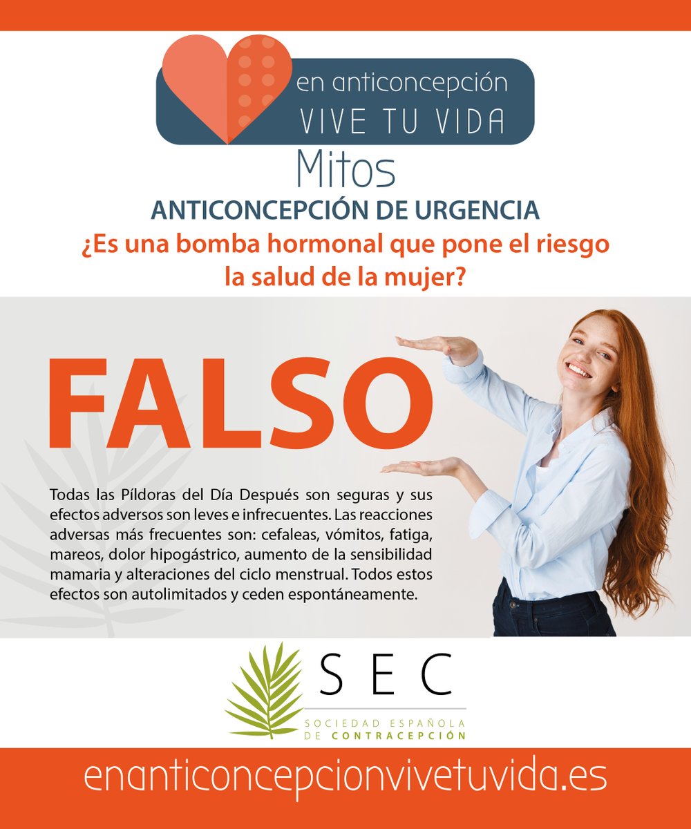 Existen alrededor de la anticoncepción creencias erróneas que bien por factores, culturales y educativos hacen que se confundan los beneficios que ofrecen los métodos anticonceptivos. No creas todo lo que te dicen. #Contraception #Salud #Mujer #AnticoncepciónSEC #mitos