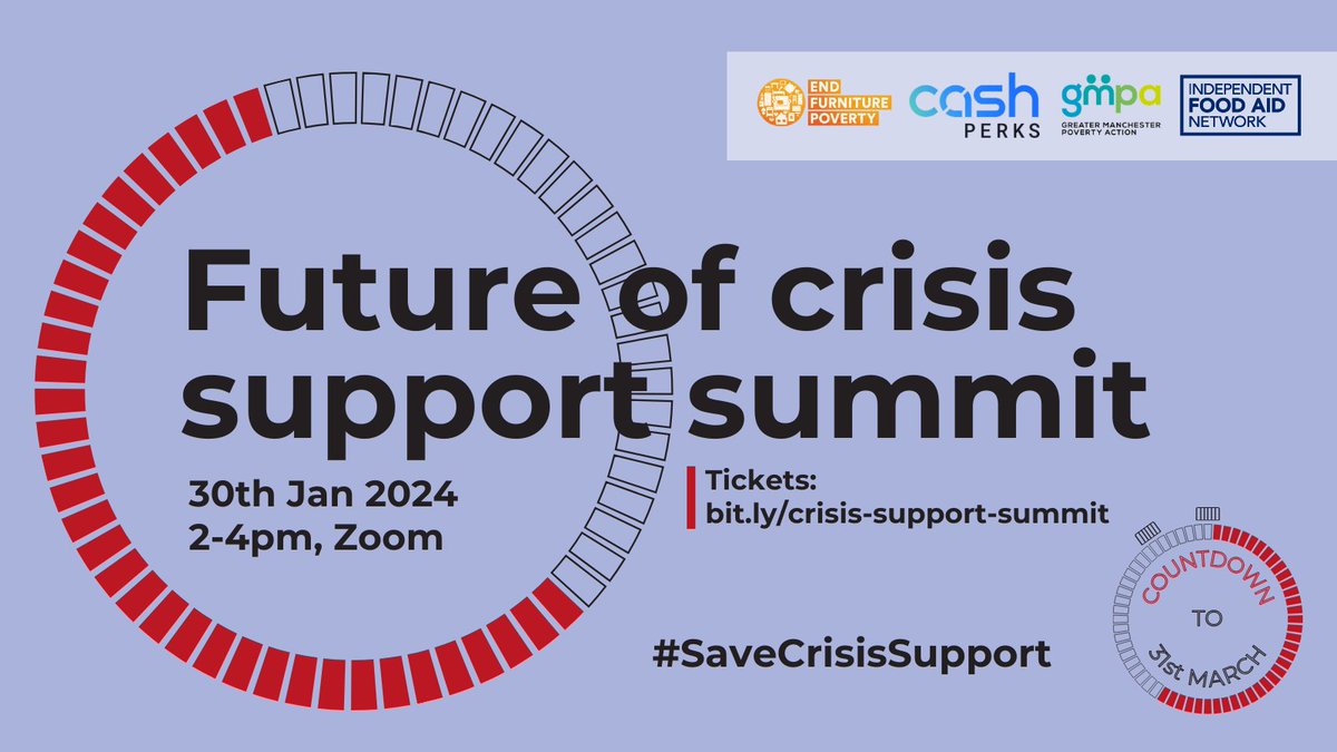 ⚠️ 62% of all local welfare spending in England is from the Household Support Fund (HSF) yet the @DWP has refused to confirm its extension beyond March 2024. 👉 Join our online summit to share best practice and call for the permanent extension of the HSF: eventbrite.com/e/future-of-cr…