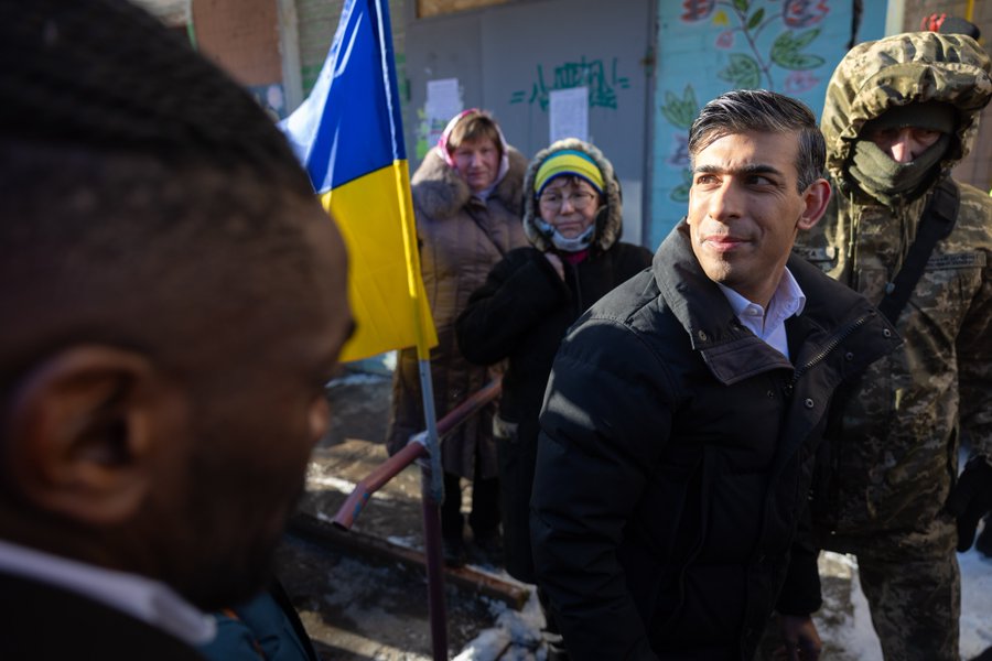 Prime Minister Rishi Sunak arriving in Ukraine