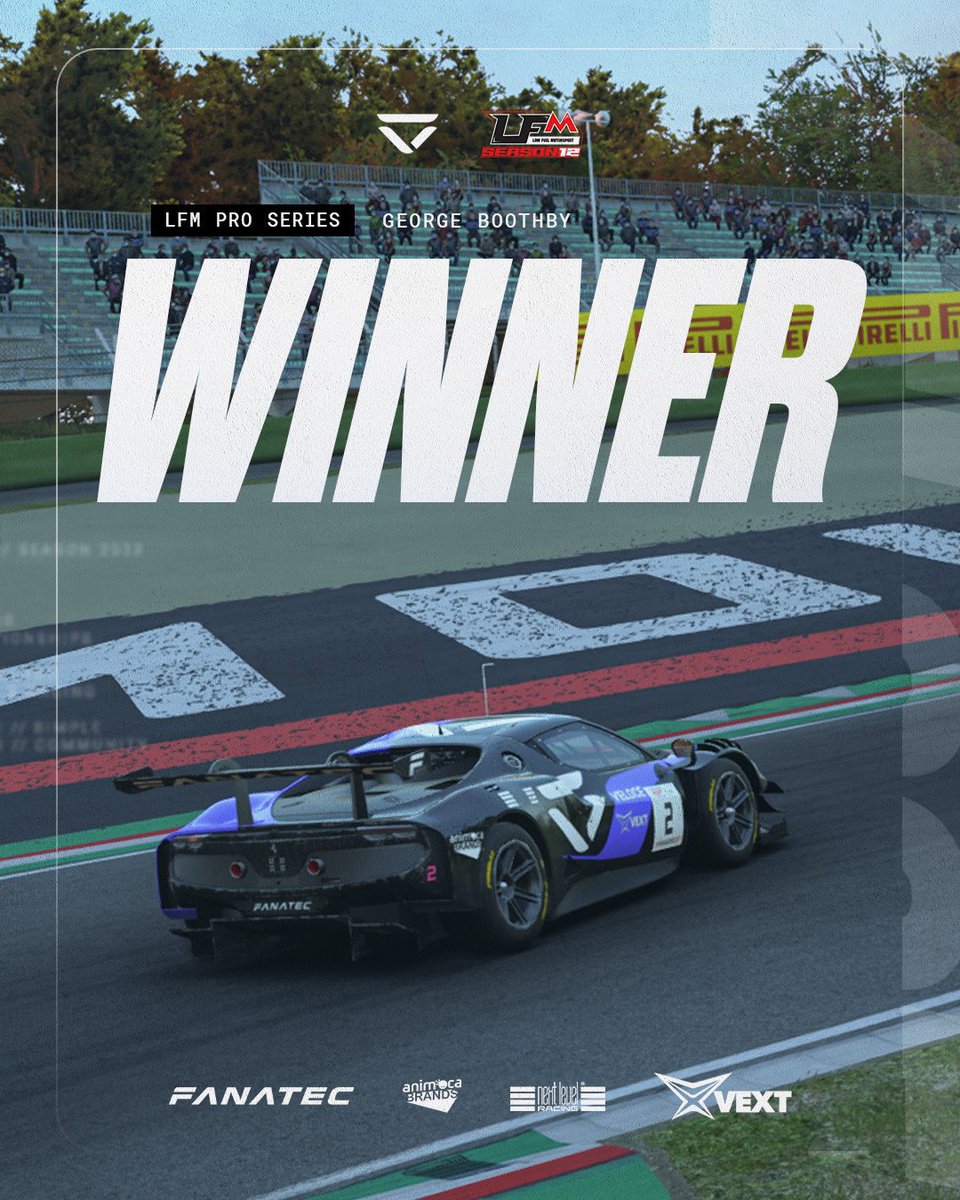 WE. ARE. BACK 🚀🚀 It’s P1 for @ukogmonkey in last nights opening race of the new LFM season 🤩🤩