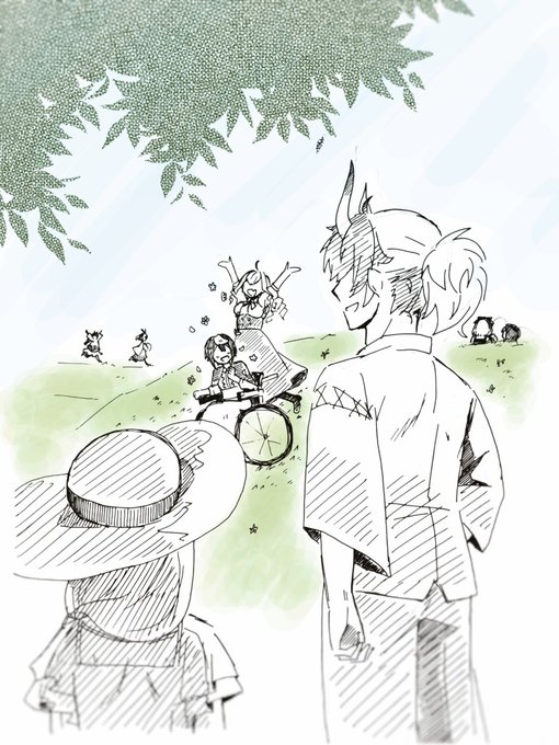 蜘蛛ですが完走記念絵描きました
魔王一向でピクニック
アリエルには穏やかに楽しく暮らして欲しい、たまにみんなで集まってばか騒ぎして、刺繍したり勉強教えてみたり。 