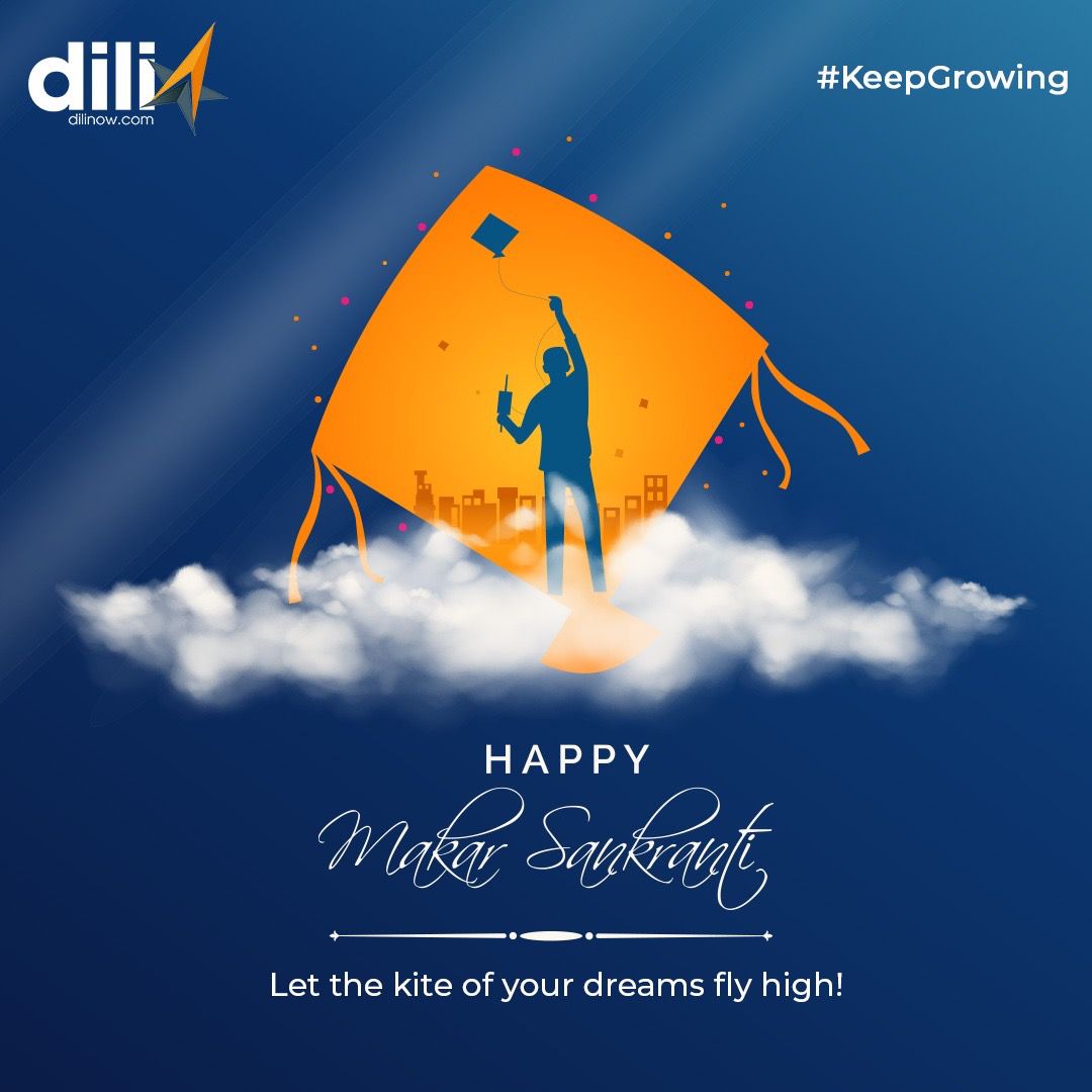 Dilinow's tweet photo. Let the kite of your aspirations reach new heights. At Dili, we're here to give the financial wind beneath your wings. May this festival of harvest bring prosperity and success in all your endeavors. Wishing you a joyful and prosperous Makar Sankranti! 🌟🪁

#MakarSankranti https://t.co/F6ArL1TM0U
