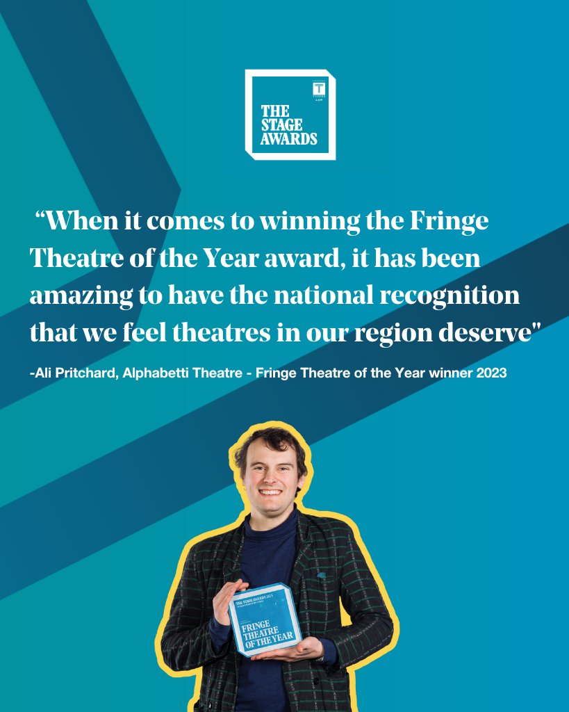 .@Alphabetti's artistic director Ali Pritchard spoke to The Stage about winning the Fringe Theatre of the Year award at #TheStageAwards last year. Find out who will be taking home the award this year on January 29. Read more here: thestage.co.uk/features/one-y…