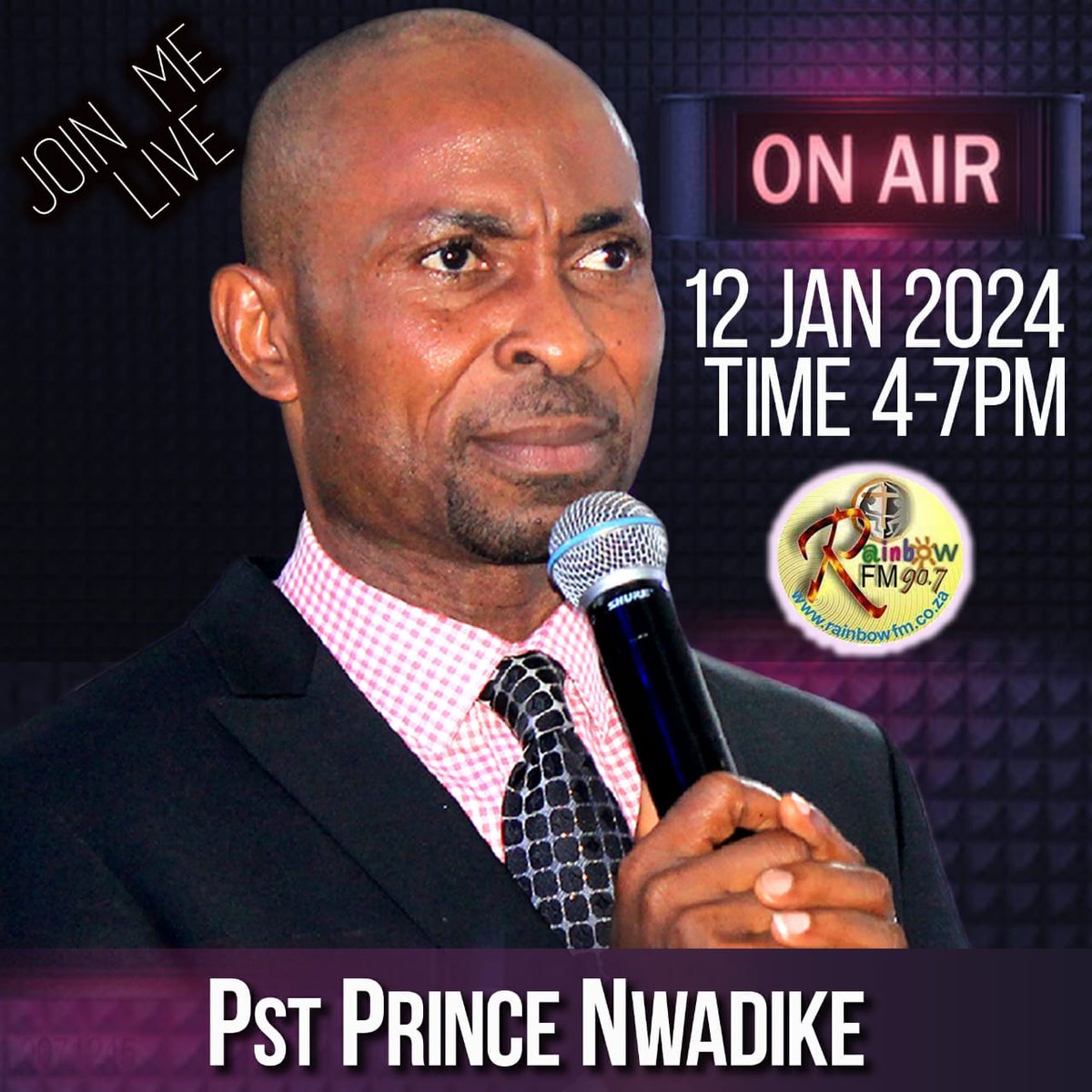 PstPrinceOnline's tweet photo. Children of God I will be on Rainbow FM 90.7 today! https://t.co/992kvPdPkr