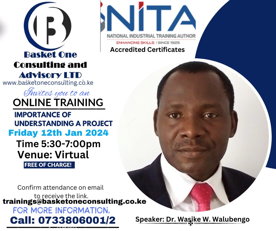 Join me today at 5:30 Pm in a virtual training under @BasketOneCALTD as we delve into 'THE IMPORTANCE OF UNDERSTANDING A PROJECT.' Let's meet then... Trends: Jurrien Timber | Uhuru Kenyatta | Kenya Power | Ndindi Nyoro |