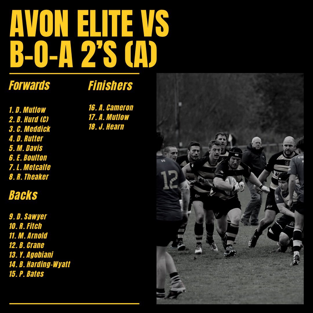 ⚫️🟡 ELITE SQUAD 🟡⚫️ The Elite Squad to face Bradford On Avon 2’s away under Friday night lights 💡 Let’s get behind them! #blackandyellow