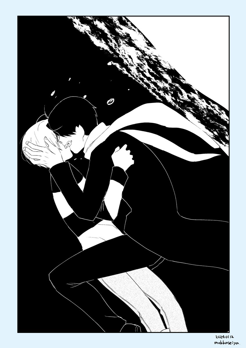 #同じ水ゲタ幻覚を見る遊び水ゲタの漫画。
「白縹の泡沫」(2/2)
元気がないあの子が心配。 白縹→〓吉 泡沫→悩み事 と今回は解釈しました。