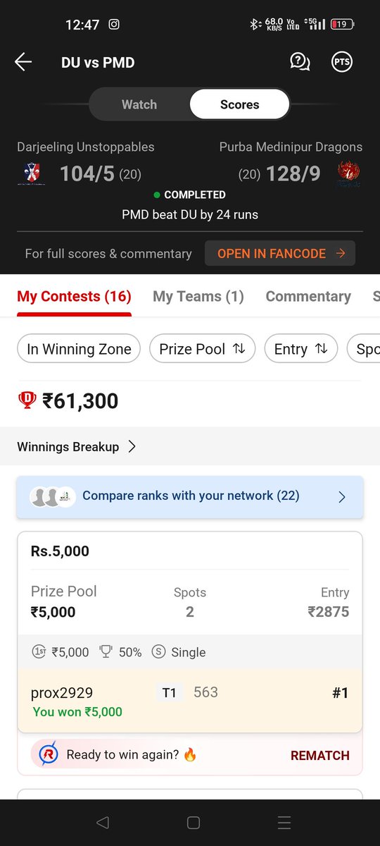 prox2929's tweet photo. New Series 💥💥
 
 Kolkata NCC T20

 Clean sweep 🚀💥💥💥🤞🤪🤪

@Dream11 
@Hashtagcric82 
@ASHOKCh59987316 
@PradeepBhakar4 

#CricketTwitter                 #cricketlovers 
#dream11 #WC23  #fantasygame  
#skill  #DreamsComeTrue https://t.co/t8hHMKFNKz