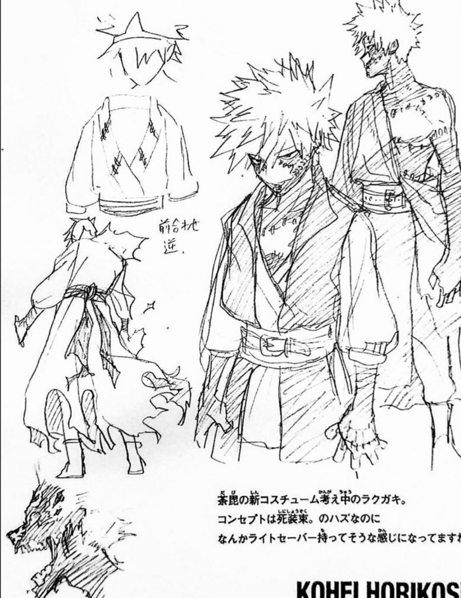 I don’t think we talk enough about these pre-designs goodlord, just imagine dabi fighting in these😍