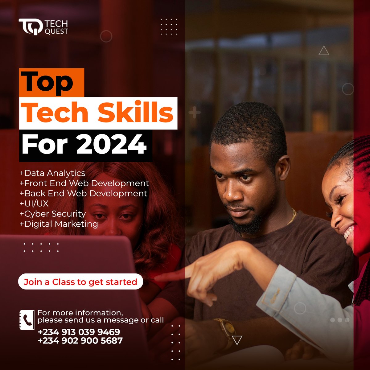techquestcamp's tweet image. Why wait? Your tech journey begins with a message! 

For More Info, Please send a message or call:
+234 913 039 9469
+234 902 900 5687

#TQSTEM #TechQuestSTEMAcademy 
#TechSkill #2024