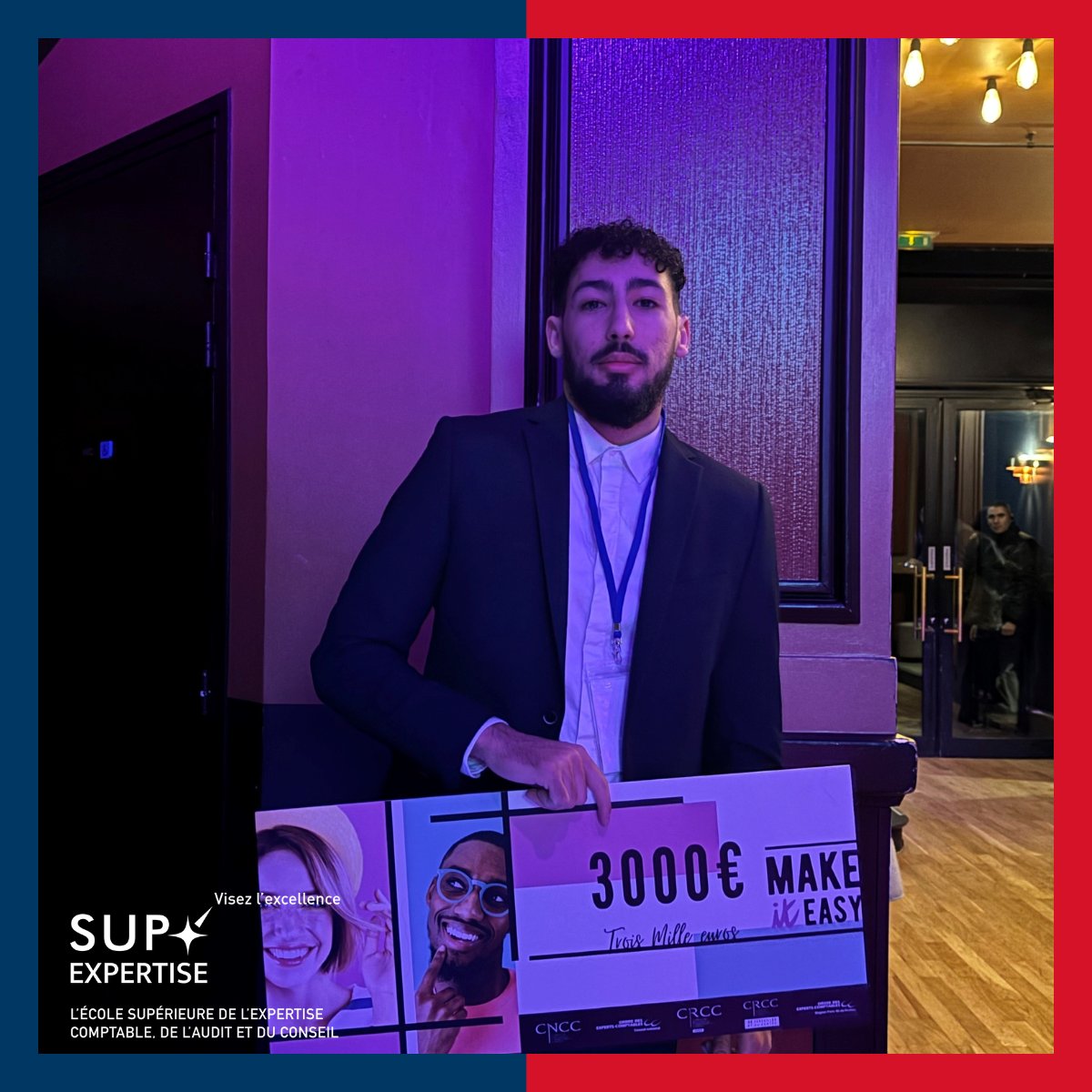 SupExpertise's tweet image. 🏆𝙍𝙚𝙢𝙞𝙨𝙚 𝙙𝙚𝙨 𝙥𝙧𝙞𝙭 𝙈𝙖𝙠𝙚 𝙞𝙩 𝙀𝙖𝙨𝙮

Toutes nos félicitations à nos trois étudiants de la bourse #MakeItEasy.

#dcg #expertisecomptable #bourse #2024
