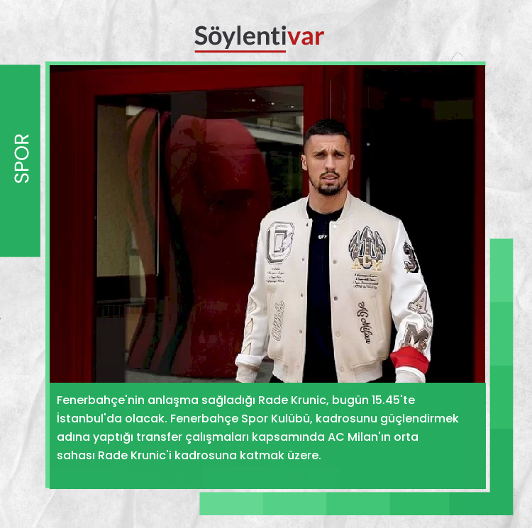 Rade Krunic Fenerbahçe ile anlaştı! #soylentivar,#fyp,#kesfet #radekrunic #fenerbahce #transfer