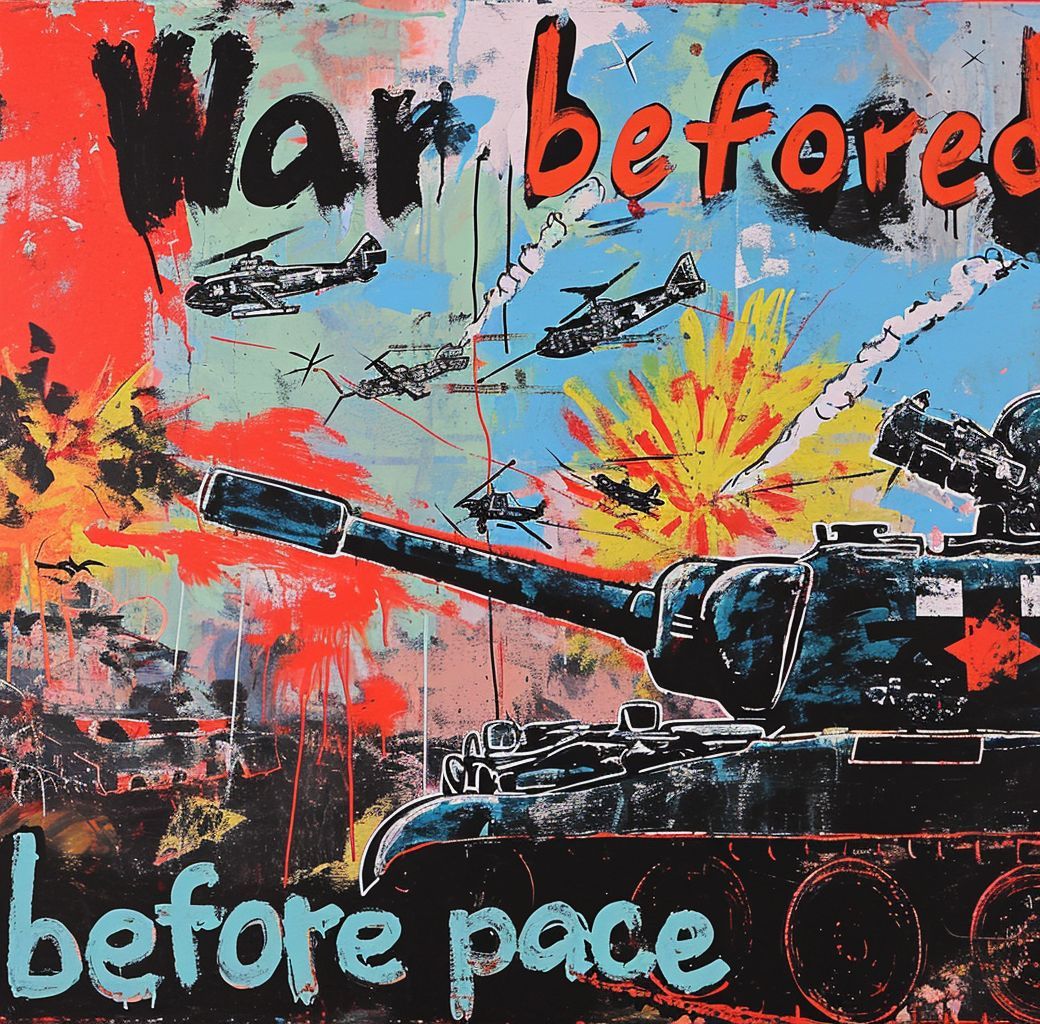 hmarts1993's tweet photo. War No Peace Society #6
#StopWar #ArtGallery #PopCulture #ContemporaryArt #DigitalArt #AIart #GenerativeArt #AI https://t.co/XLGRtAk6lp