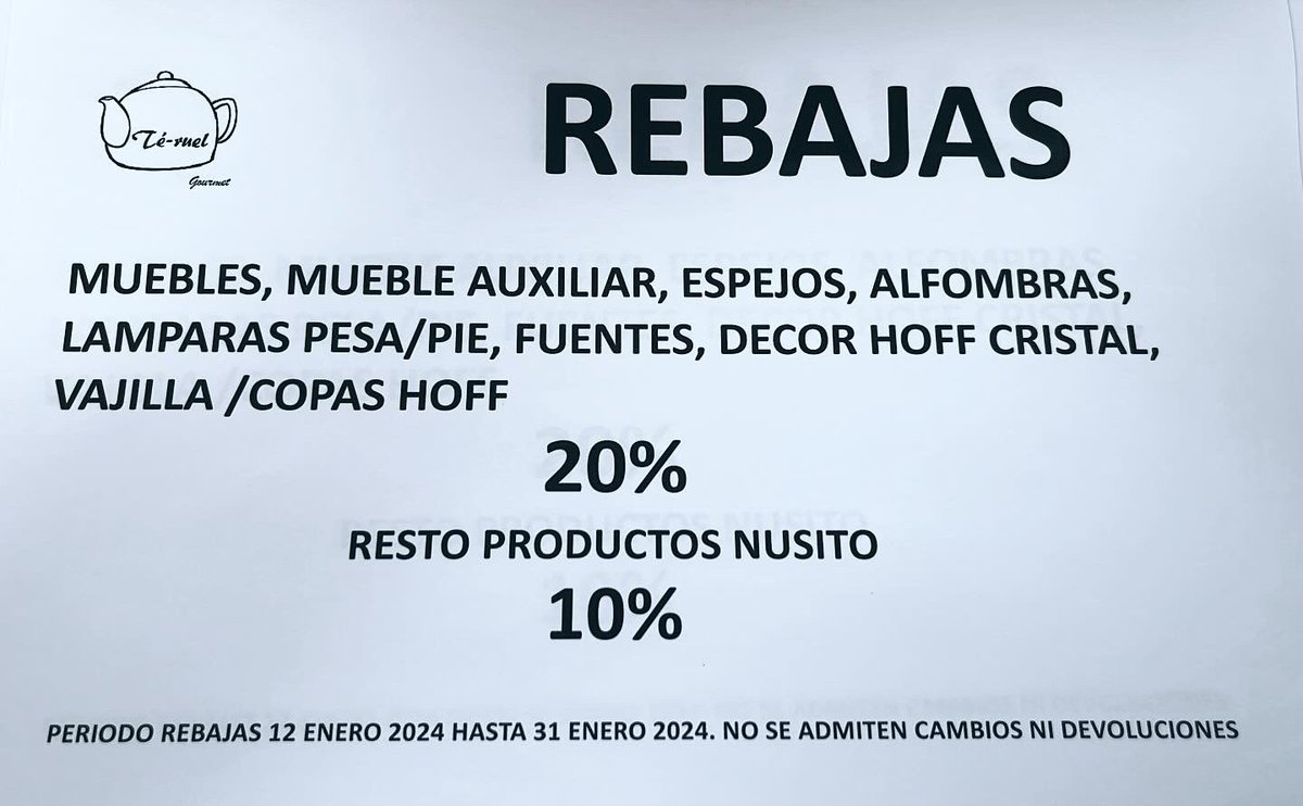 nusito7's tweet photo. Te adelantamos nuestras #rebajas de #teruelgourmet #nusito #aguademayo a partir de las 17h https://t.co/tP7GBzCS06