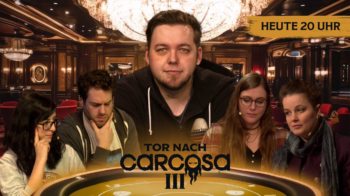 Das Abenteuer geht weiter! Tor nach Carcosa III mit <a href="/Pommes_Ruppel/">Florentin Will</a>, @IGigglesI, <a href="/Volle_Droschke/">Miri</a>, @MhaireStritter und Spielleiter Steffen heute um 20 Uhr. Twittert gerne unter #PnPCarcosa mit!