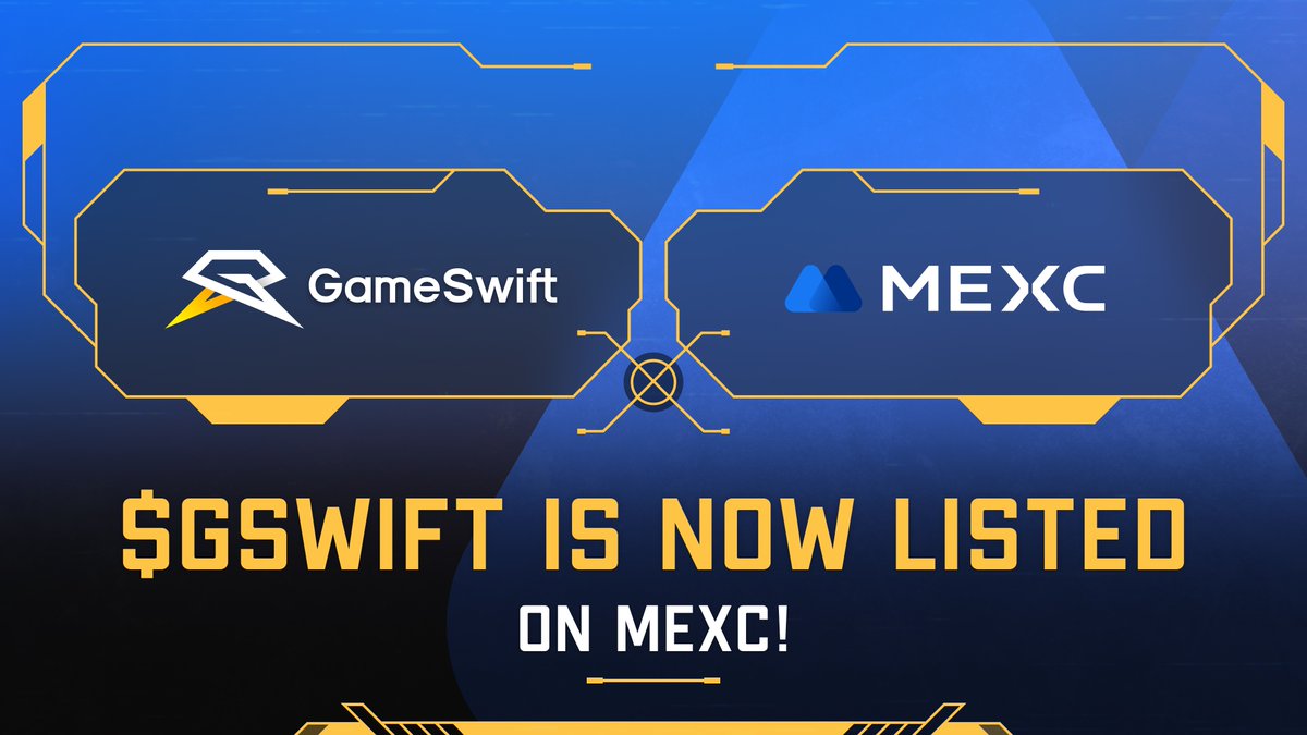 GameSwift_io's tweet photo. We're thrilled to announce our listing on @MEXC_Official 🙌
This means you can buy and trade $GSWIFT on yet another platform!
Check it out here!👇
https://t.co/HSWejLgRBq https://t.co/ykNOpCq9zH